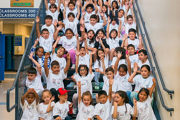 Cheering Summer Camp Students